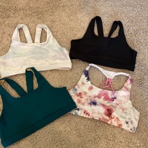 Old Navy lot (4) active go dry sports bras lined no cups EUC girls 14/16